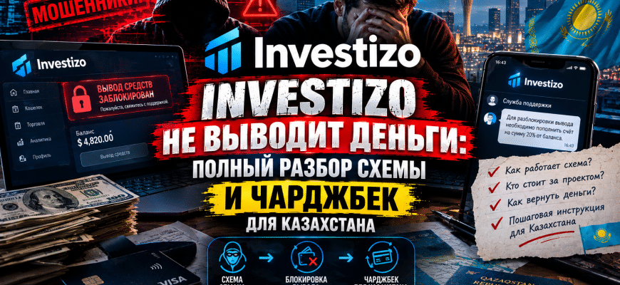 Investizo отзывы и вывод средств: предупреждение о мошенничестве и возврат денег